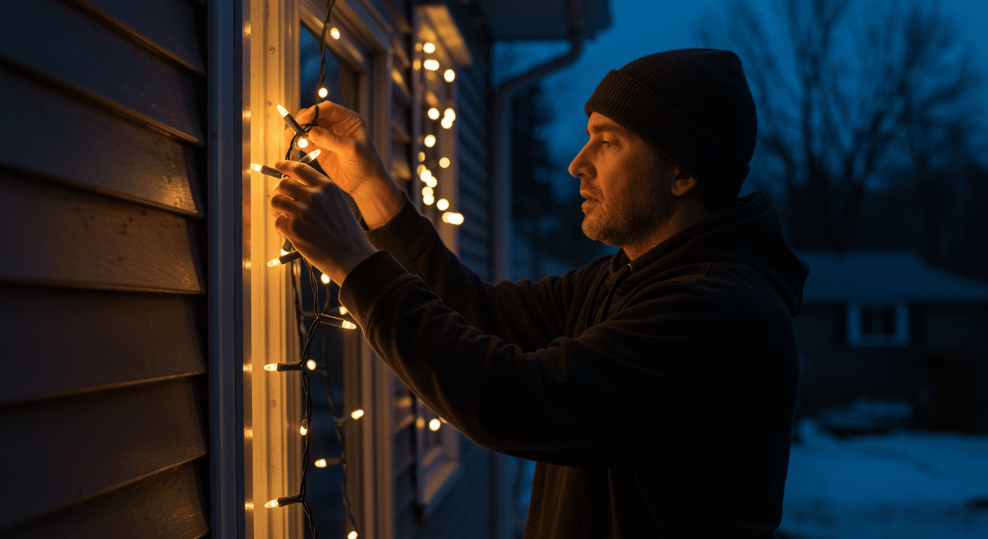 how to hang christmas lights step by step