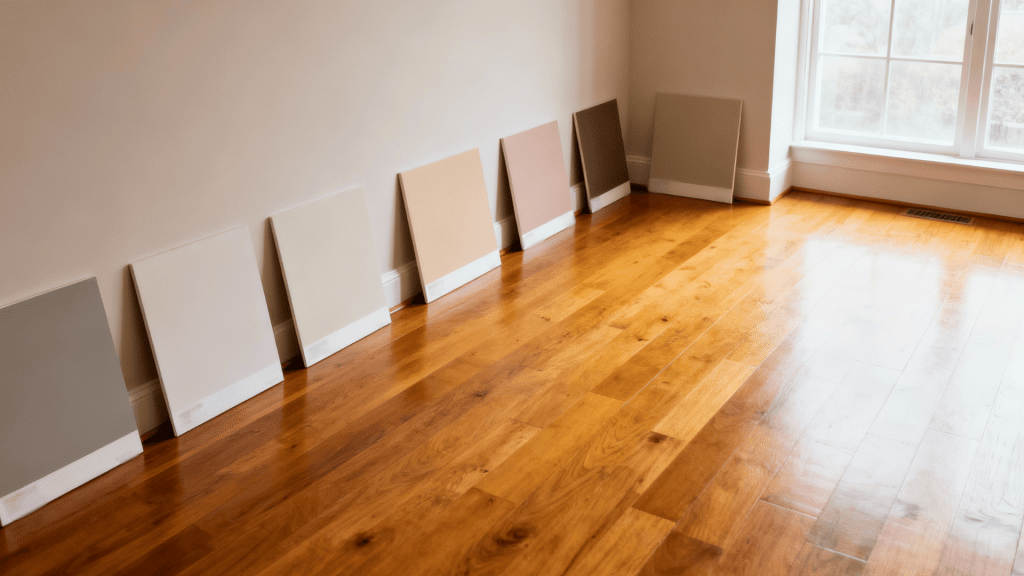 how to match wall color with wood floor