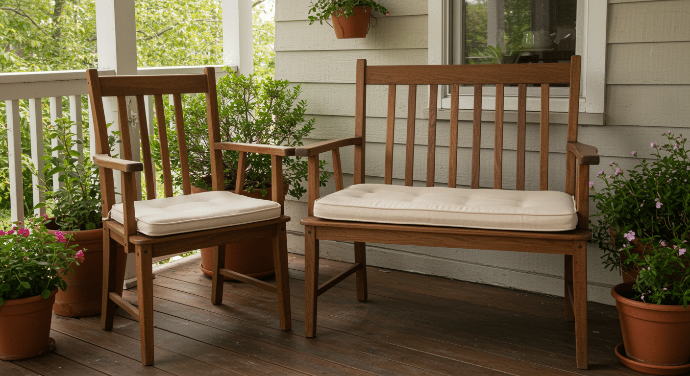 kitchen chairs into garden bench