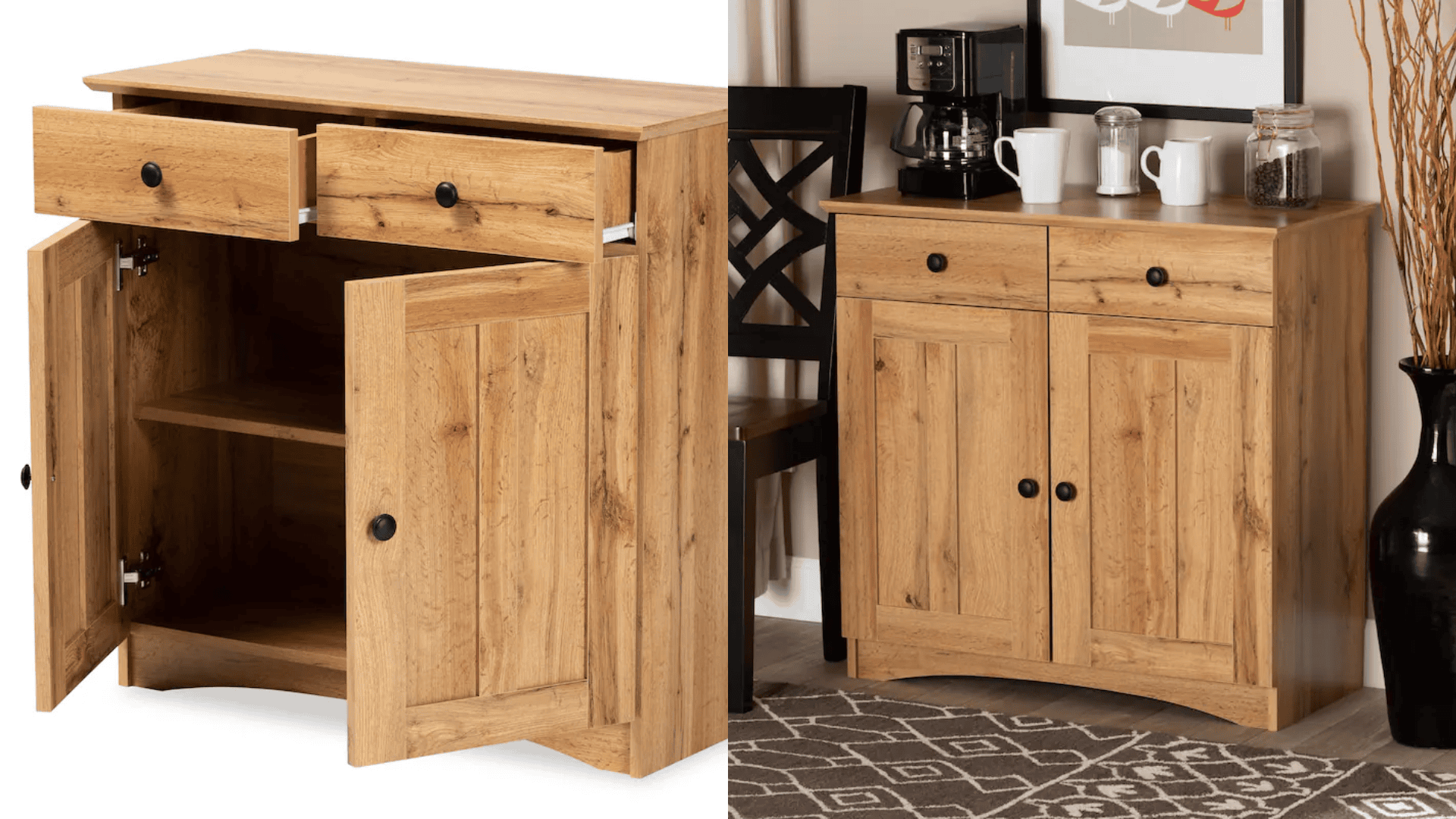 modern 2 door kitchen wood cabinet