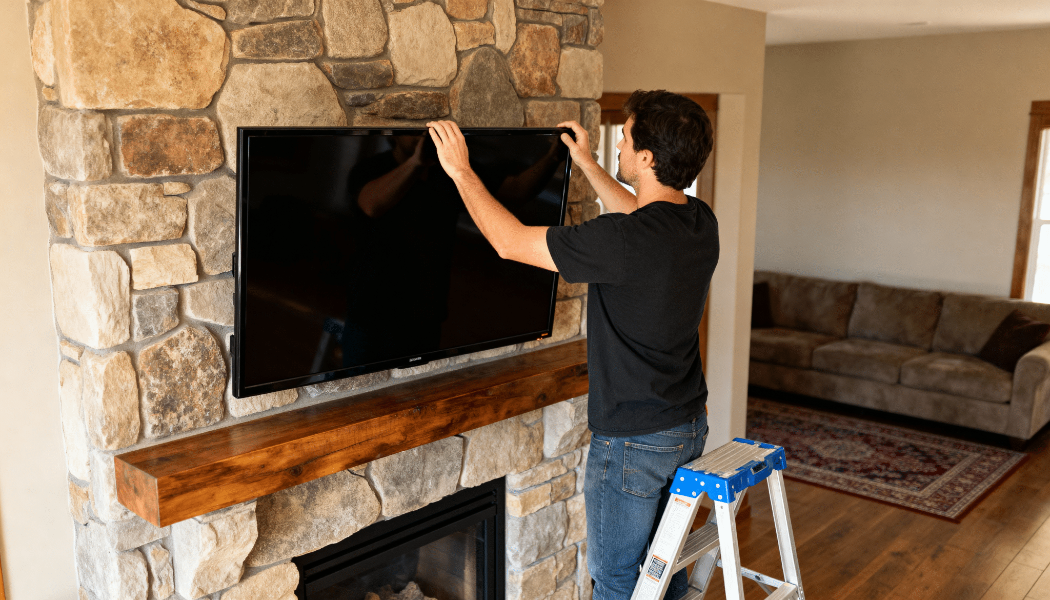 mounting tv above fireplace step by step