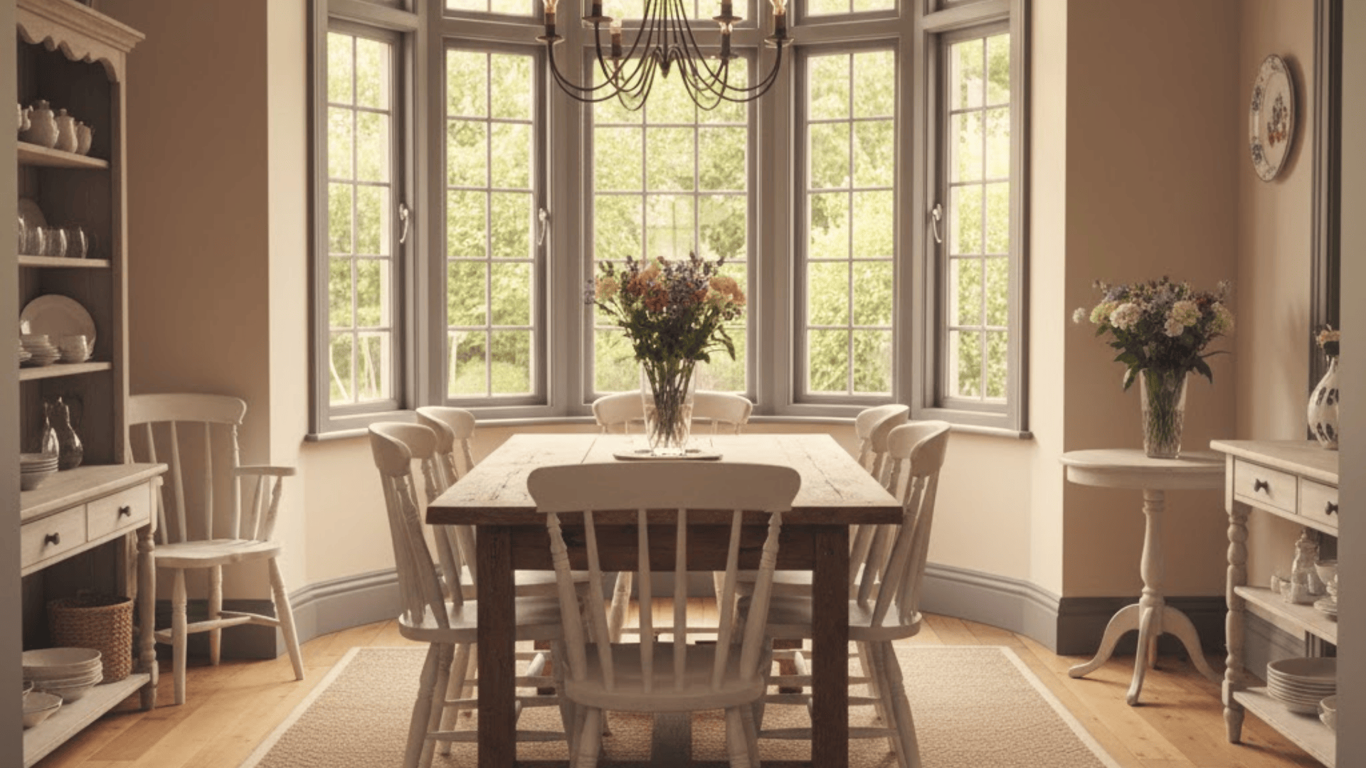 mullioned windows for dinning room