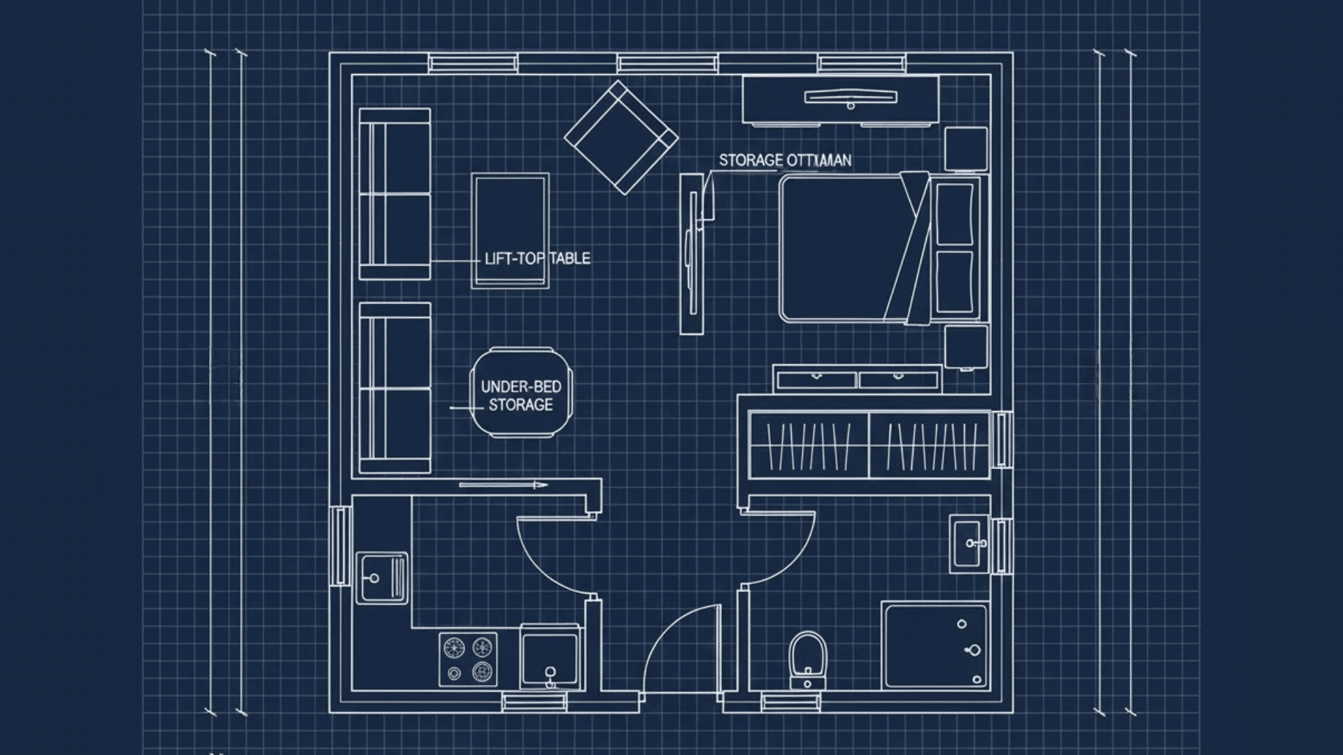 multi purpose furniture layout