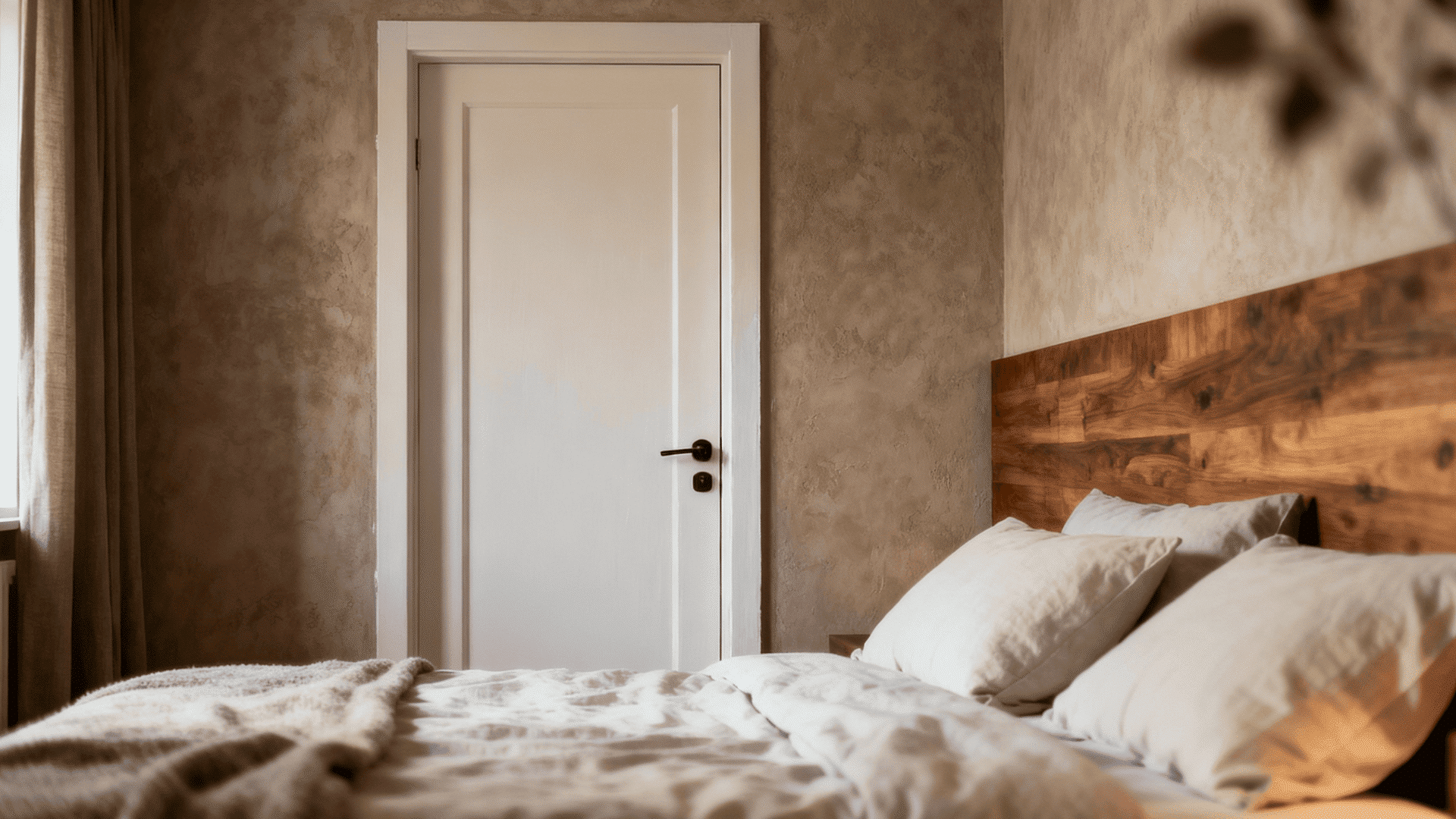 old door into headboard