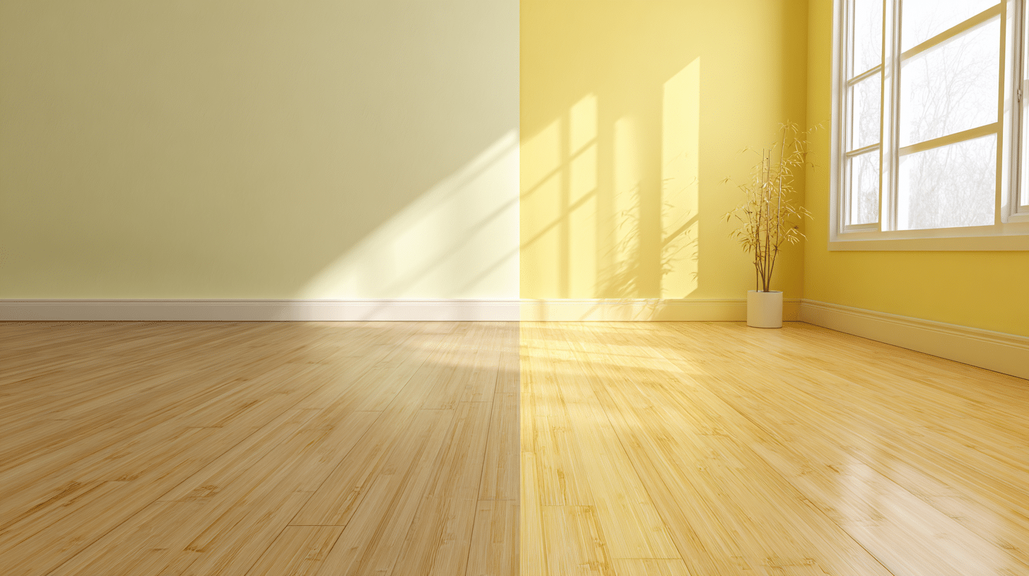 pale yellow with bamboo