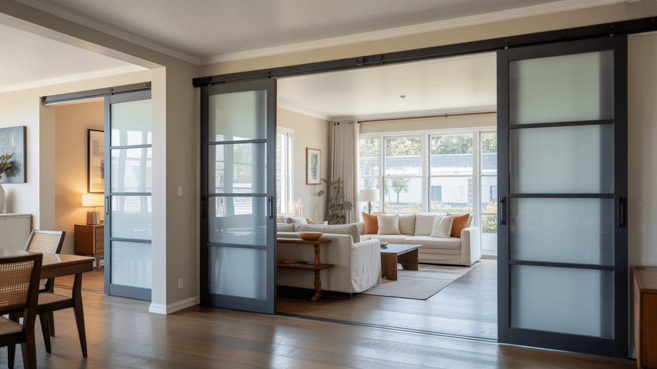 use sliding panels or half dividers