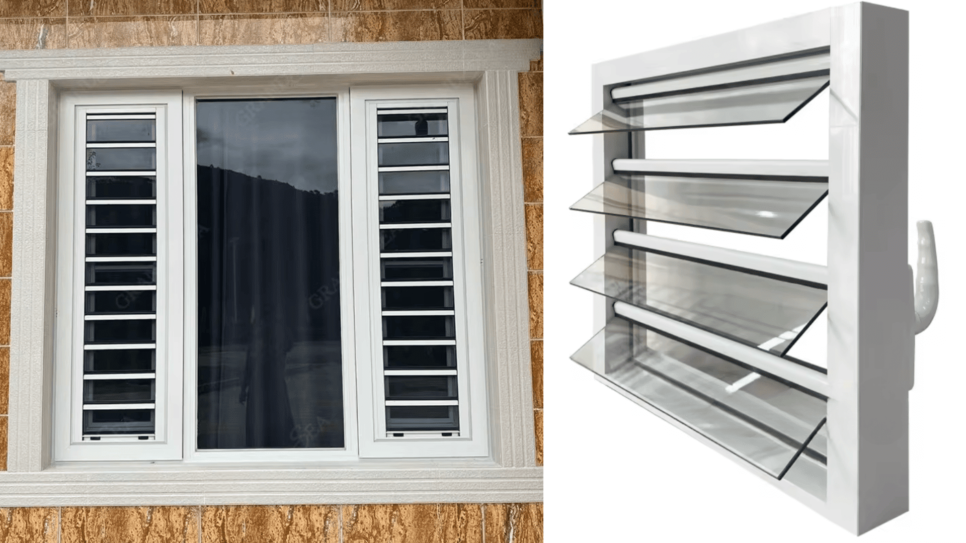 white louver window
