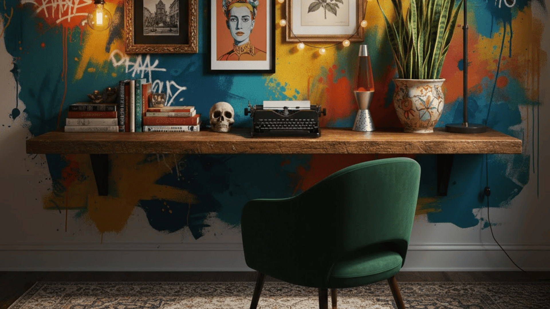 built in desk aesthetic