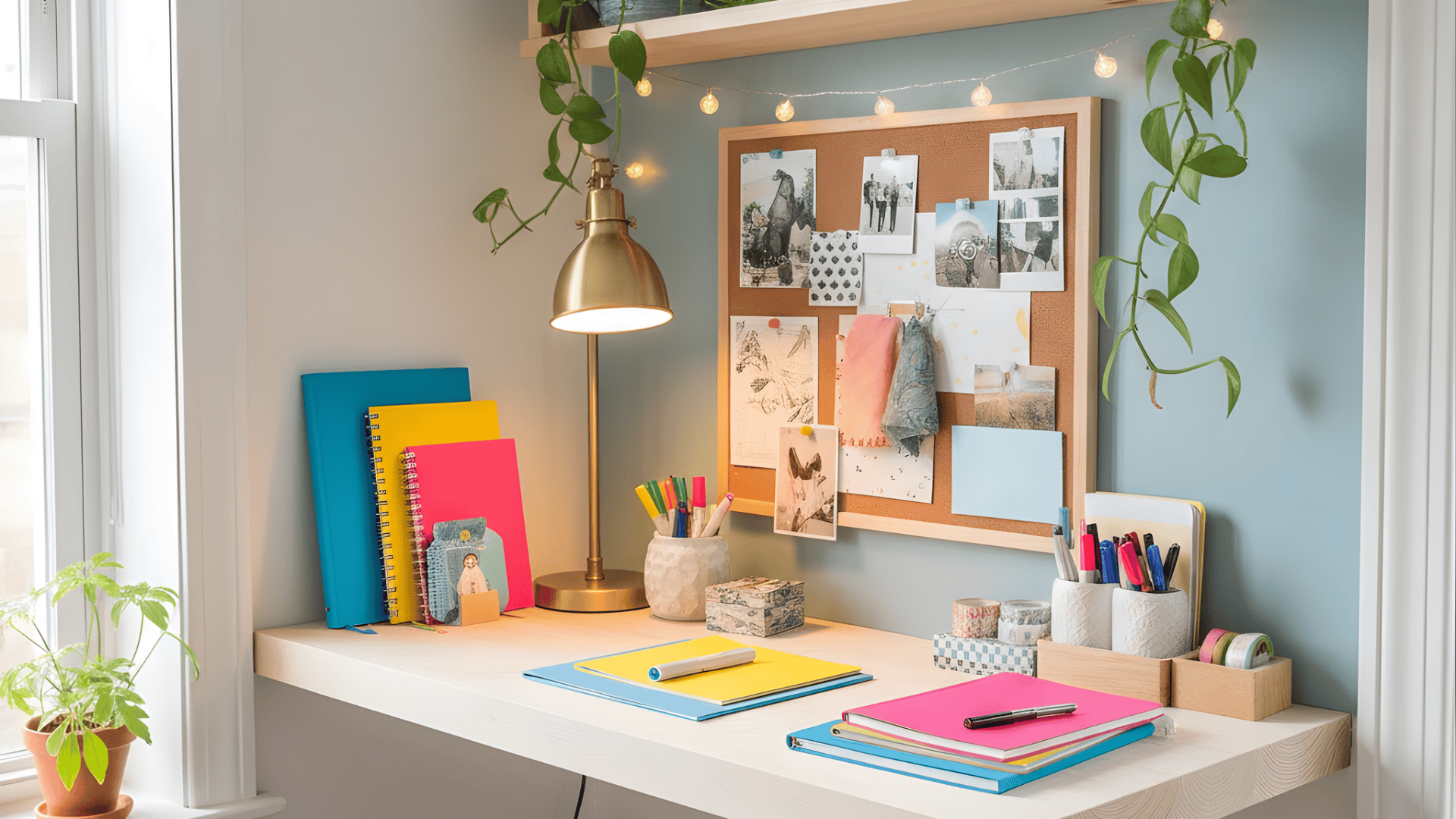 built in desk for workplace