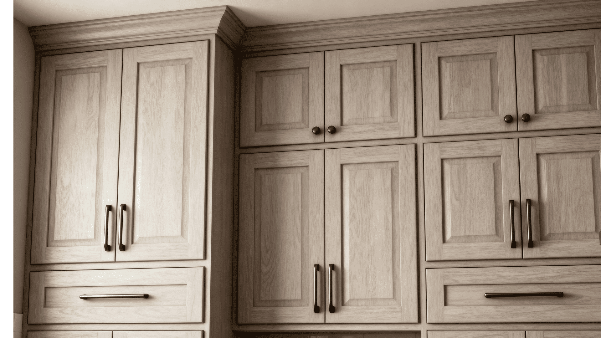 contrasting hardware placement