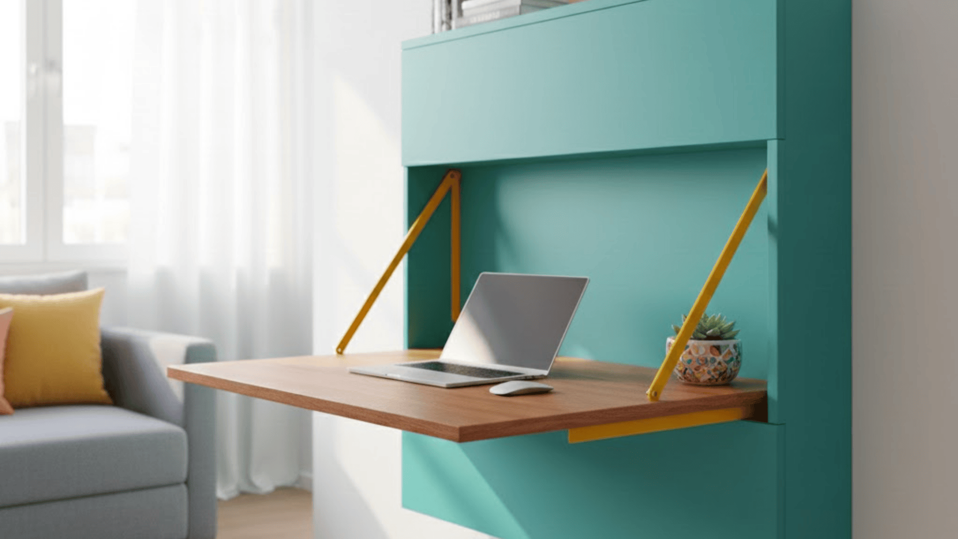 fold down built in desk