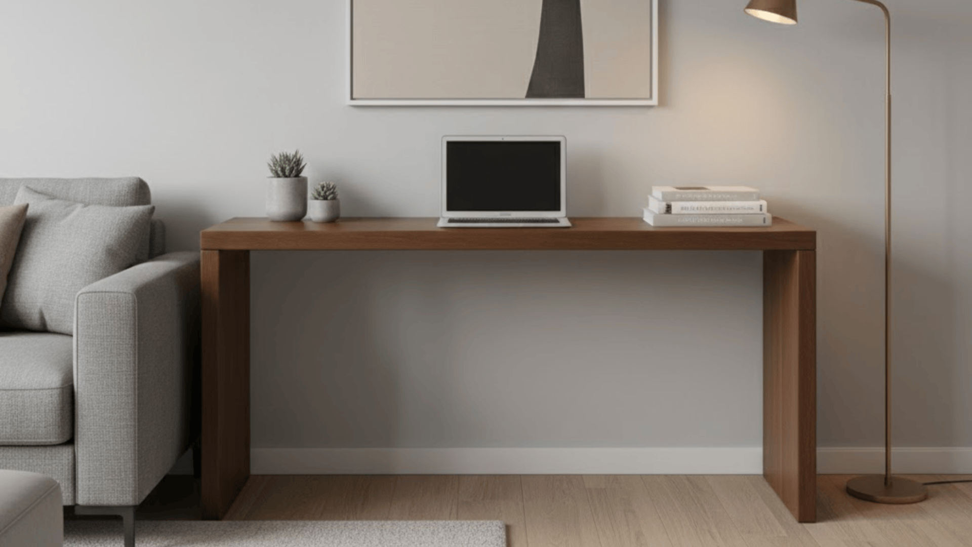 modern built in desk