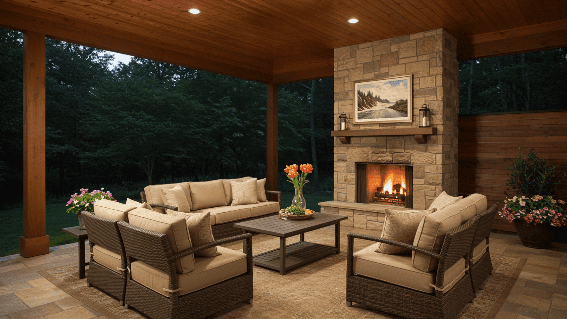 outdoor living space