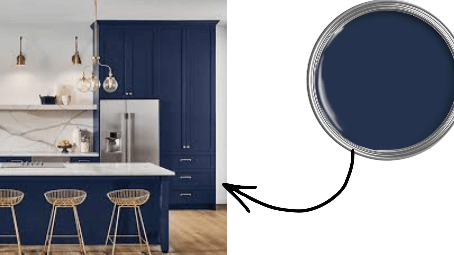 compact room painted sherwin williams naval with white trim and balanced light for classic blue look