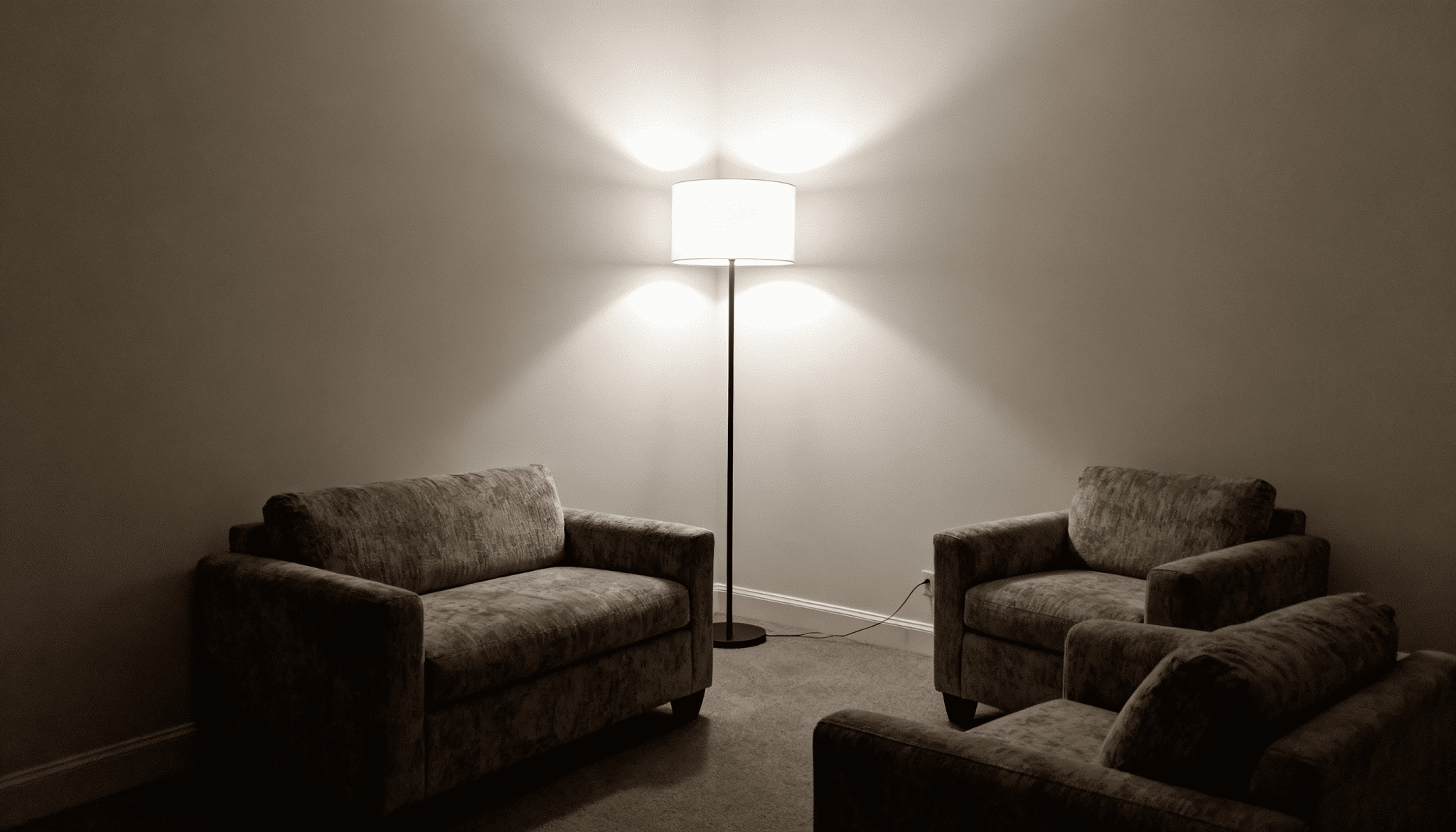 place lamps in corners