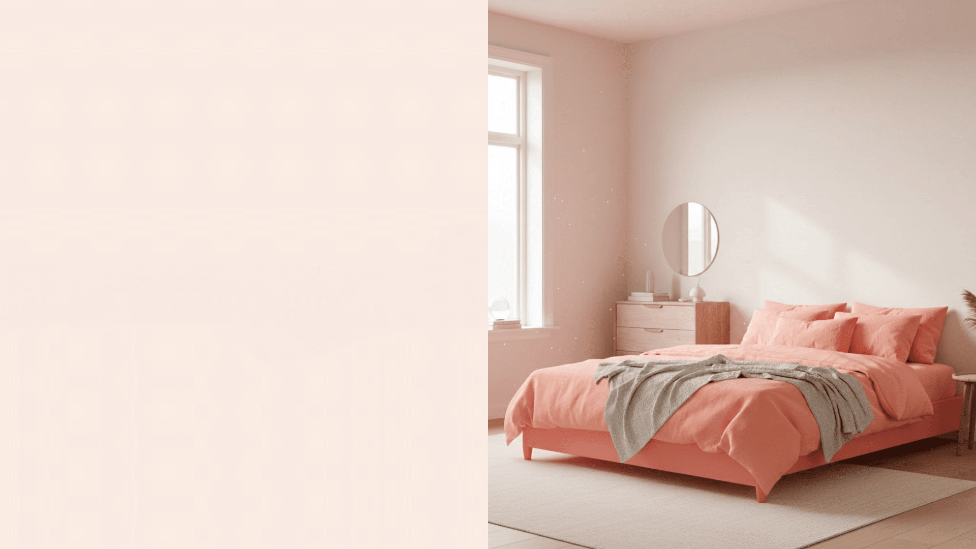 small bedroom with gentle white walls light bedding natural daylight clean trim