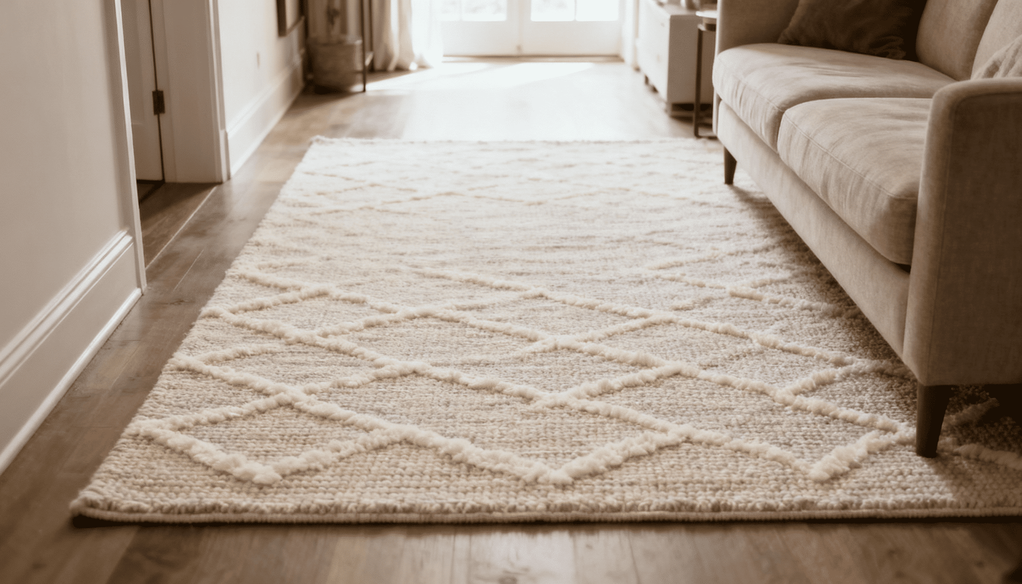 use light colored area rugs