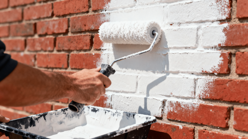 how to paint brick