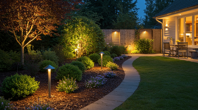 light up nights with landscape lighting installation