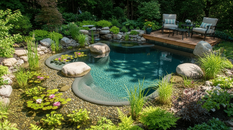 small backyard natural swimming pools